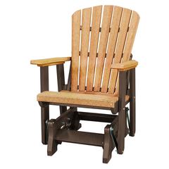 Fan Back Glider Made in the USA- Cedar, Tudor Brown