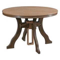 Dining Height Round Table in Cedar with a Tudor Brown Base
