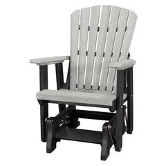 Fan Back Glider Made in the USA- Light Gray, Black