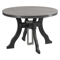 Dining Height Round Table in Light Grey with a Black Base