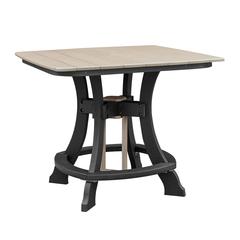 OS Home and Office Model 44S-C-WWBK Counter Height Square Table in Weatherwood with Black Base