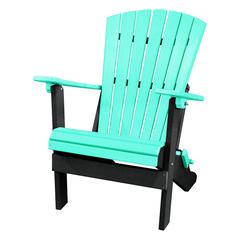 Fan Back Folding Adirondack Chair Made in the USA- Aruba, Black