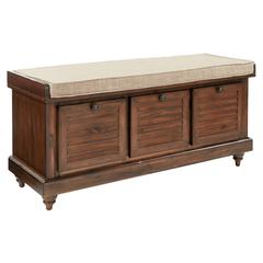 Dover Storage Bench in Distressed Brown ASM, DOV-DB