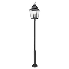 Z-Lite 5 Light Outdoor Post Mount Fixture, Sand Black