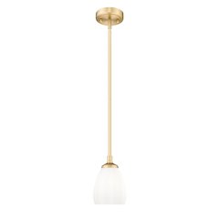 Z-Lite Oren 1 Light Pendant in Modern Gold color, Steel frame