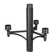 Z-Lite 4 Light Outdoor Posts + Hardware, Black Frame Finish