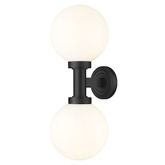 Z-Lite Laurent 2 Light Outdoor Wall Light in Black Frame Finish