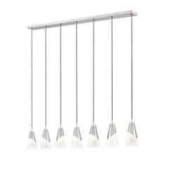 Z-Lite Aimie 7 Light Linear Chandelier, Brushed Nickel