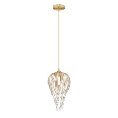 Z-Lite 3 Light Pendant, Modern Gold
