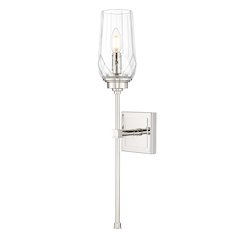 Z-Lite 1 Light Wall Sconce, Polished Nickel