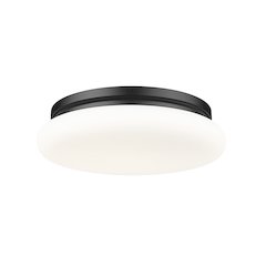 Soleil 1 Light Matte Black Flush Mount
