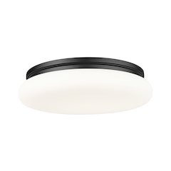Soleil 1 Light Matte Black Flush Mount