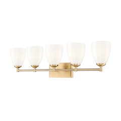 Z-Lite Oren 5 Light Vanity in Modern Gold color, Steel frame