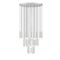 Z-Lite Stari 27 Light Chandelier in Brushed Nickel color, Steel frame