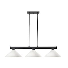 Z-Lite Cobalt 3 Light Billiard, Steel Frame, Matte Opal Shade Color