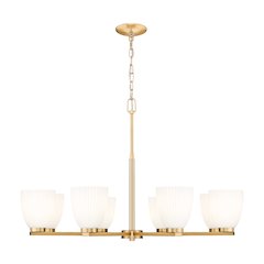 Z-Lite Naya 8 Light Chandelier in Modern Gold color, Steel frame