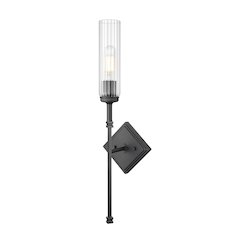 Z-Lite 1 Light Wall Sconce, Matte Black