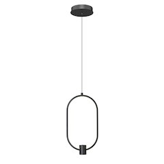 Z-Lite 1 Light Pendant, Matte Black
