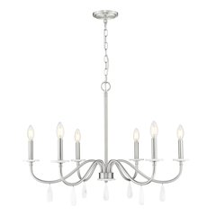 Z-Lite 6 Light Chandelier, Brushed Nickel