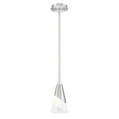 Z-Lite Aimie 1 Light Pendant, Brushed Nickel