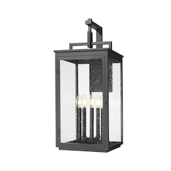 Z-Lite Hartwell 5 Light Outdoor Wall Light in Sand Black color, Aluminum frame