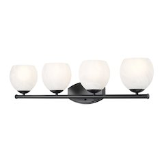 Z-Lite 4 Light Vanity, Matte Black