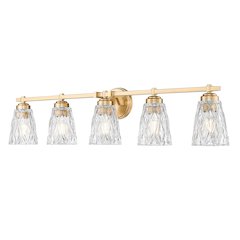 Z-Lite 5 Light Vanity, Modern Gold