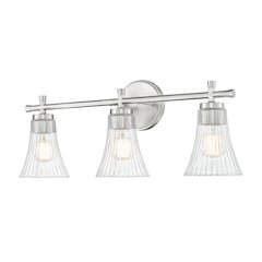Z-Lite Belle 3 Light Vanity in Brushed Nickel color, Steel frame