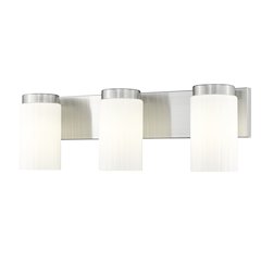 Z-Lite Burk 3 Light Vanity, Brushed Nickel