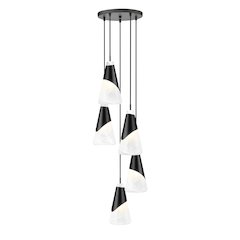 Z-Lite Aimie 5 Light Chandelier, Matte Black