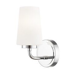 Z-Lite Montford 1 Light Wall Sconce in Chrome color, Steel frame