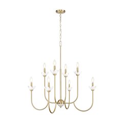 Z-Lite Allistair 8 Light Chandelier in Modern Gold color, Steel frame