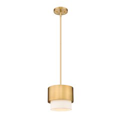Z-Lite Counterpoint 1 Light Pendant, Modern Gold