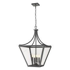Z-Lite 4 Light Chandelier, Iron Ore