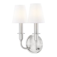 Tova 2 Light Brushed Nickel Wall Sconce
