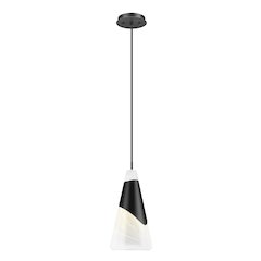 Z-Lite Aimie 1 Light Pendant, Matte Black