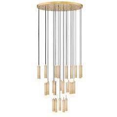 Z-Lite Stari 27 Light Chandelier in Modern Gold color, Steel frame