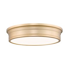 Z-Lite 1 Light Flush Mount, Modern Gold