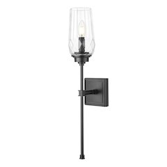 Z-Lite 1 Light Wall Sconce, Matte Black