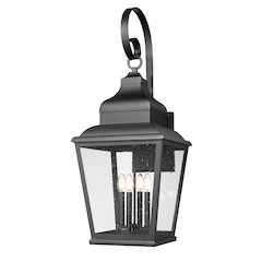 Z-Lite 4 Light Outdoor Wall Light, Sand Black