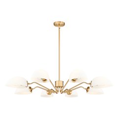 Z-Lite 8 Light Chandelier, Modern Gold