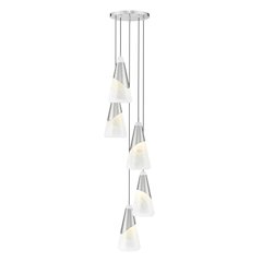 Z-Lite Aimie 5 Light Chandelier, Brushed Nickel