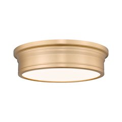 Z-Lite 1 Light Flush Mount, Modern Gold