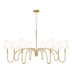 Z-Lite 8 Light Chandelier, Rubbed Brass