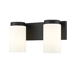 Z-Lite Burk 2 Light Vanity, Matte Black