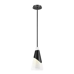 Z-Lite Aimie 1 Light Pendant, Matte Black