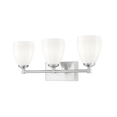 Z-Lite Oren 3 Light Vanity in Brushed Nickel color, Steel frame