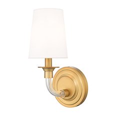 Z-Lite Katerina 1 Light Wall Sconce in Rubbed Brass Frame Finish