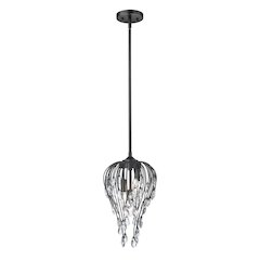 Z-Lite 3 Light Pendant, Matte Black