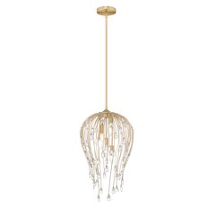 Z-Lite 5 Light Pendant, Modern Gold